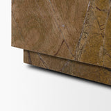 Matteo Solid Rainforest Rust Marble Square Side Table by Mercana at Eve Furniture