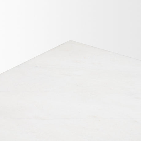 Matteo Solid White Marble Square Side Table by Mercana at Eve Furniture