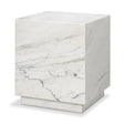 Matteo Solid White Marble Square Side Table by Mercana at Eve Furniture