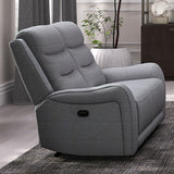 Matthias Gray Manual Loveseat by Furniture of America at Eve Furniture