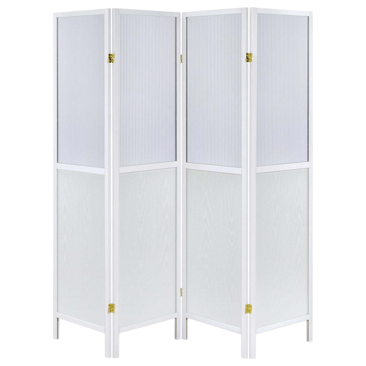 Mattison 4-Panel Room Divider Folding Shoji Screen White