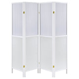 Mattison 4-Panel Room Divider Folding Shoji Screen White