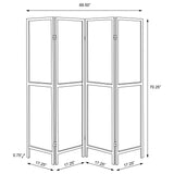 Mattison 4-Panel Room Divider Folding Shoji Screen White