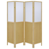 Mattison Natural 4-Panel Room Divider Folding Shoji Screen by Coaster at Eve Furniture
