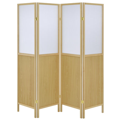 Mattison Natural 4-Panel Room Divider Folding Shoji Screen by Coaster at Eve Furniture