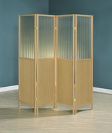Mattison Natural 4-Panel Room Divider Folding Shoji Screen by Coaster at Eve Furniture
