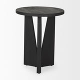 Mattius Black Wood Accent Table by Mercana at Eve Furniture