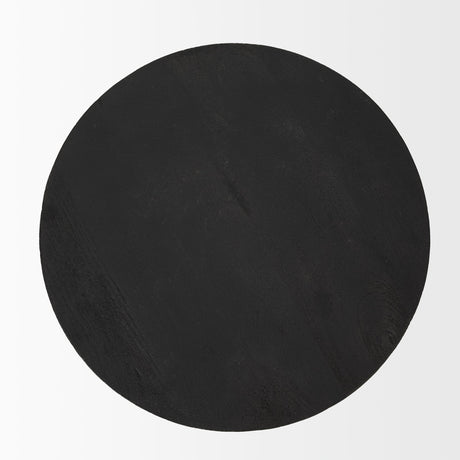 Mattius Black Wood Accent Table by Mercana at Eve Furniture