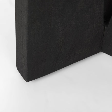 Mattius Black Wood Accent Table by Mercana at Eve Furniture