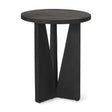 Mattius Black Wood Accent Table by Mercana at Eve Furniture