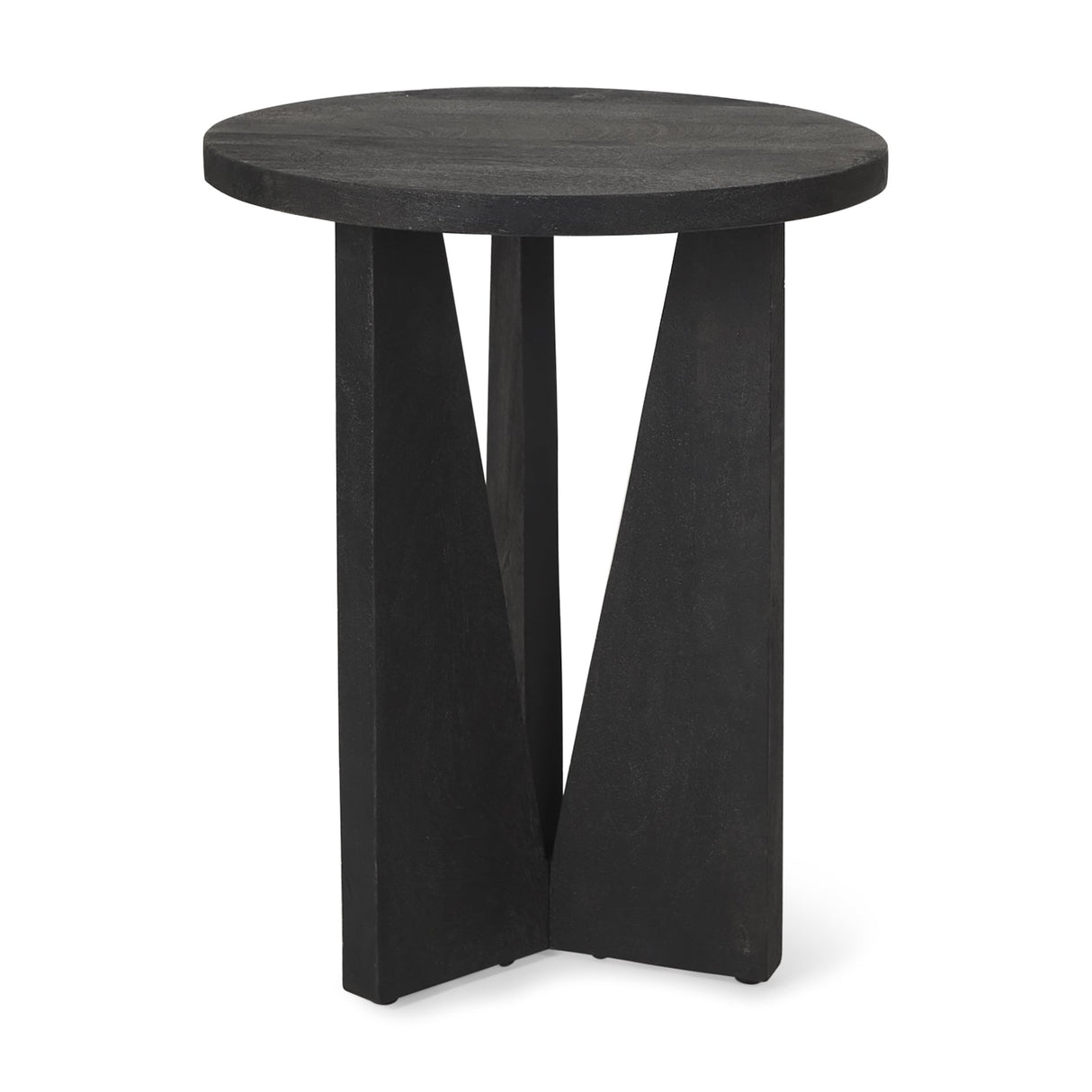 Mattius Black Wood Accent Table by Mercana at Eve Furniture