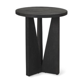 Mattius Black Wood Accent Table by Mercana at Eve Furniture