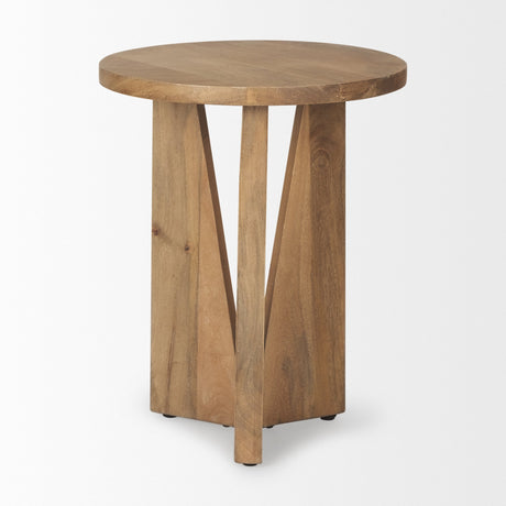 Mattius Light Wood Accent Table by Mercana at Eve Furniture