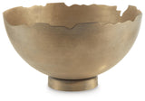 Maura Antique Gold Finish Bowl by Ashley at Eve Furniture