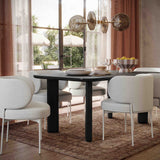 Maureen Cream Performance Upcycled Linen Dining Chair by TOV Furniture at Eve Furniture