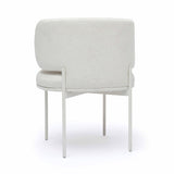 Maureen Cream Performance Upcycled Linen Dining Chair by TOV Furniture at Eve Furniture