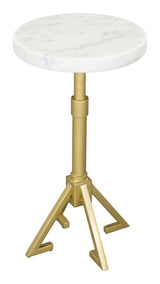 Maurice White & Gold Side Table by Zuomod at Eve Furniture
