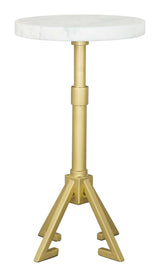 Maurice White & Gold Side Table by Zuomod at Eve Furniture