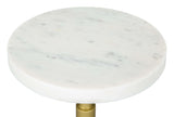 Maurice White & Gold Side Table by Zuomod at Eve Furniture