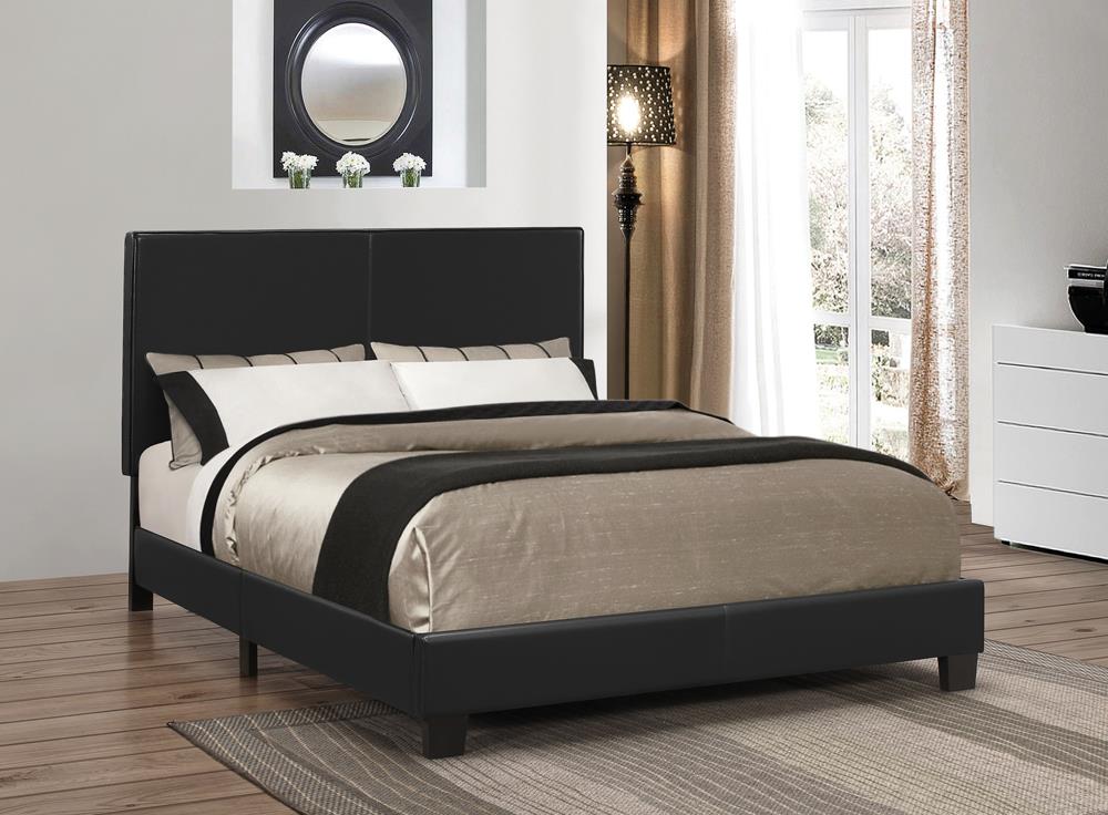 Mauve Twin Upholstered Bed Black