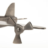 Maverick I 12L x 16W Gray Metal Bomber Plane by Mercana at Eve Furniture