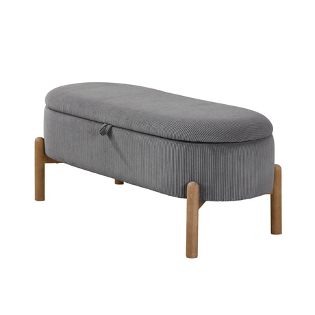 Mavis Gray Lift-Top Storage Bench by Homelegance at Eve Furniture