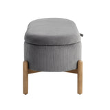 Mavis Gray Lift-Top Storage Bench by Homelegance at Eve Furniture
