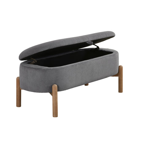 Mavis Gray Lift-Top Storage Bench by Homelegance at Eve Furniture