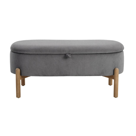 Mavis Gray Lift-Top Storage Bench by Homelegance at Eve Furniture