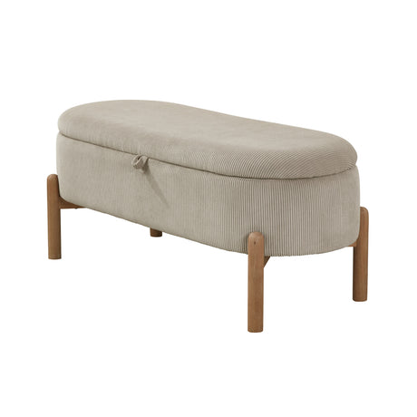 Mavis Taupe Lift-Top Storage Bench by Homelegance at Eve Furniture