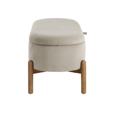 Mavis Taupe Lift-Top Storage Bench by Homelegance at Eve Furniture