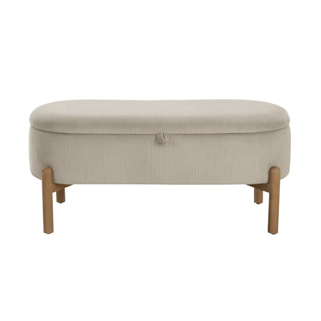 Mavis Taupe Lift-Top Storage Bench by Homelegance at Eve Furniture