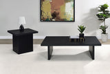 Max Black 2-Piece Rectangular Coffee and End Table Set by Coaster at Eve Furniture