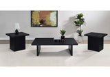Max Black 3-Piece Rectangular Coffee and End Table Set by Coaster at Eve Furniture