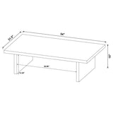 Max Black Rectangular Laminate Coffee Table by Coaster at Eve Furniture