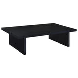 Max Black Rectangular Laminate Coffee Table by Coaster at Eve Furniture