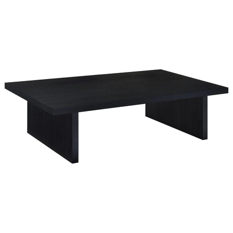 Max Black Rectangular Laminate Coffee Table by Coaster at Eve Furniture