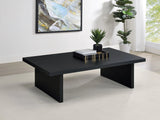 Max Black Rectangular Laminate Coffee Table by Coaster at Eve Furniture