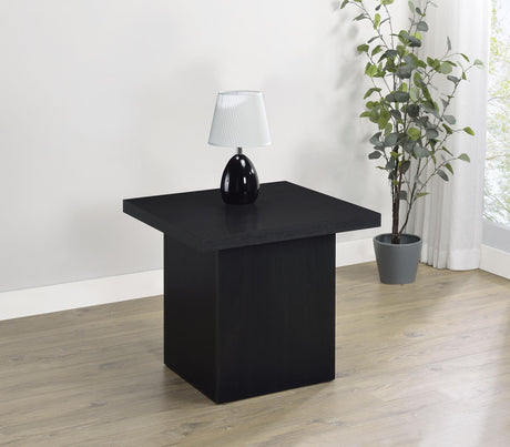 Max Black Square Laminate End Side Table by Coaster at Eve Furniture