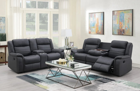 Max Grey 3-Piece Reclining Living Room Set by New Era Innovations at Eve Furniture