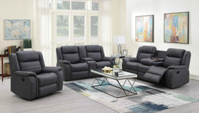 Max Grey 3-Piece Reclining Living Room Set by New Era Innovations at Eve Furniture