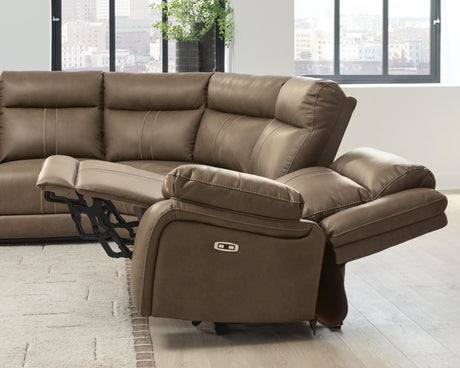 Max-Momentum Biscotti 5-Piece Power Reclining Sectional by Ashley at Eve Furniture