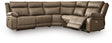 Max-Momentum Biscotti 5-Piece Power Reclining Sectional by Ashley at Eve Furniture