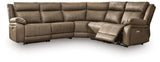 Max-Momentum Biscotti 5-Piece Power Reclining Sectional by Ashley at Eve Furniture