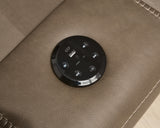 Max-Momentum Biscotti 7-Piece Power Reclining Sectional with Audio Consoles by Ashley at Eve Furniture