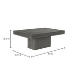 Maxima Dark Grey Outdoor Coffee Table by Moe's Home at Eve Furniture