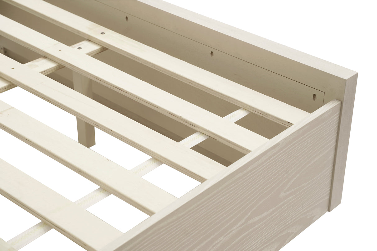Maxime Eastern King Platform Bed in Ash by Modus Furniture at Eve Furniture