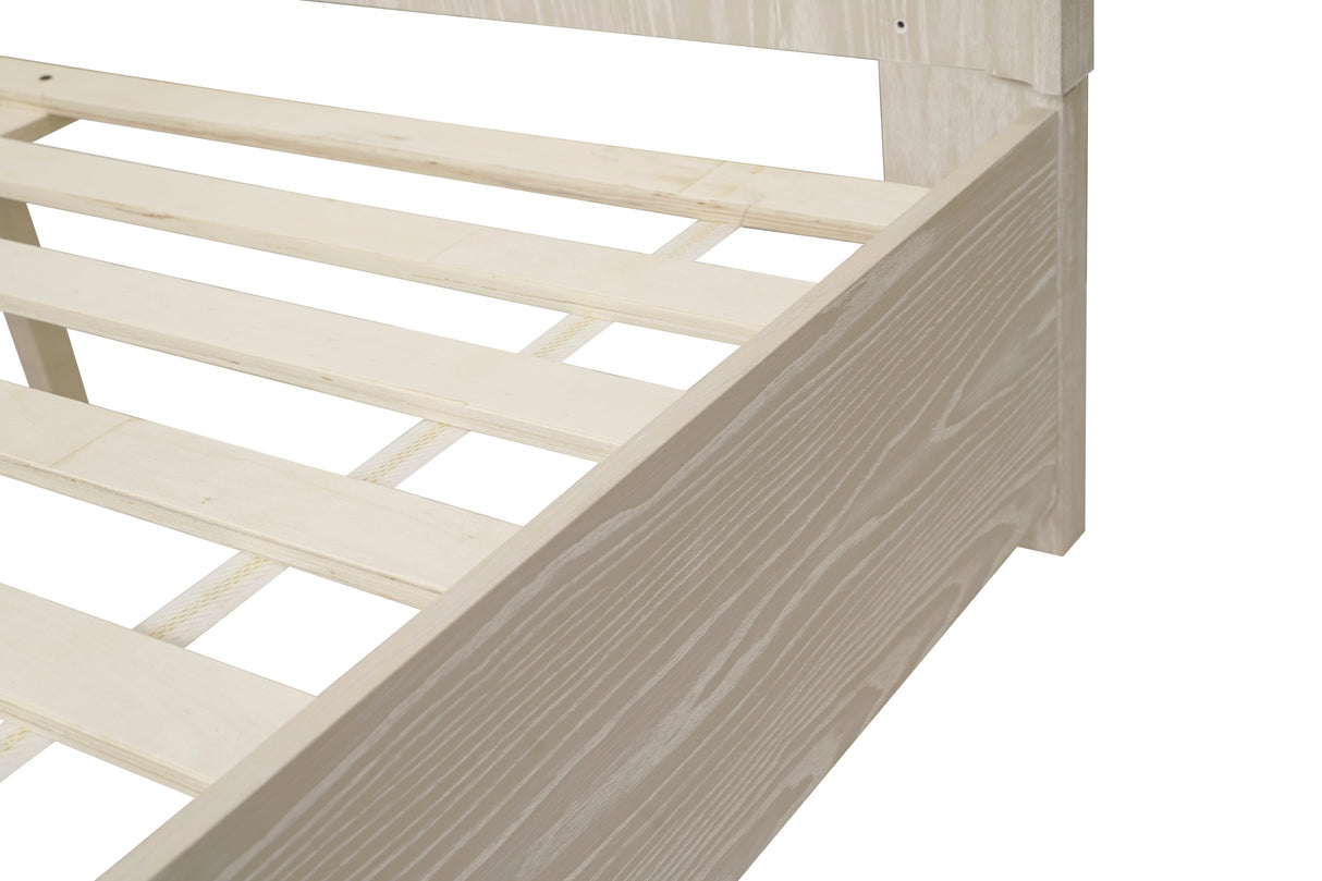Maxime Two Drawer Footboard Full Storage Platform Bed In Ash by Modus Furniture at Eve Furniture