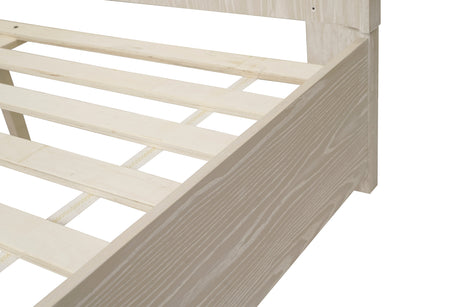 Maxime Two Drawer Footboard Full Storage Platform Bed In Ash by Modus Furniture at Eve Furniture
