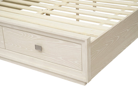 Maxime Two Drawer Footboard Full Storage Platform Bed In Ash by Modus Furniture at Eve Furniture